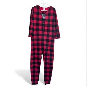 NWT Smash + Tess Black / Red Plaid Jumpsuit